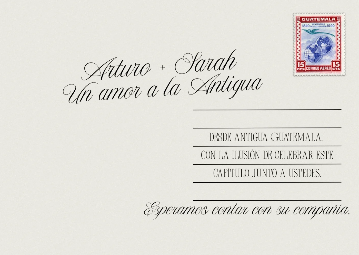 Postal: Un amor a la Antigua